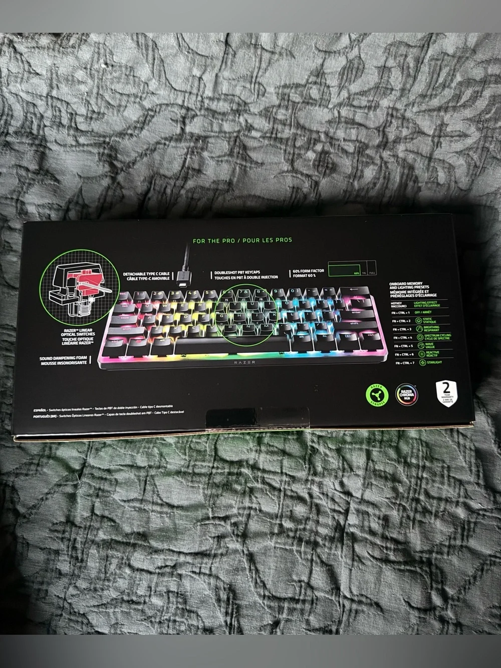 Razer Huntsman Mini 60% Gaming Keyboard - Black with RGB . NEW